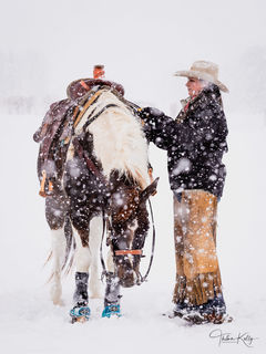 Cowgirl In The Snow