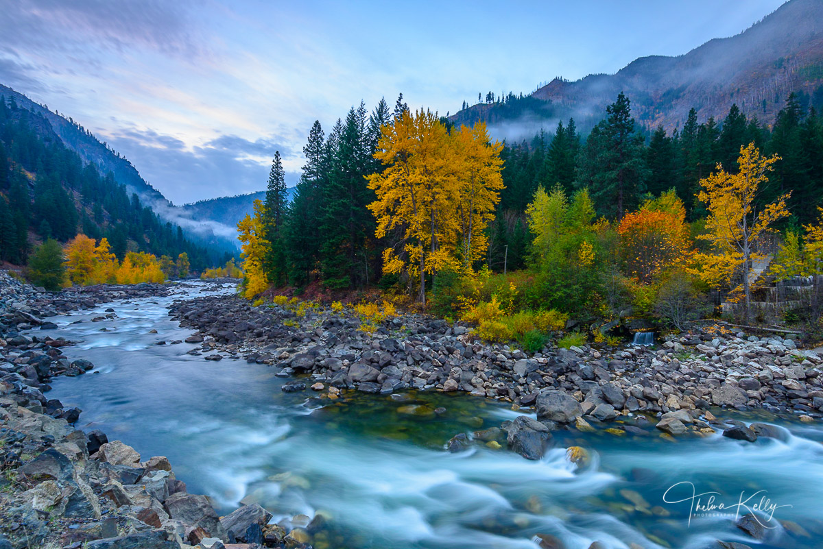 Blue Swirl Fall color along the Wenatchee River