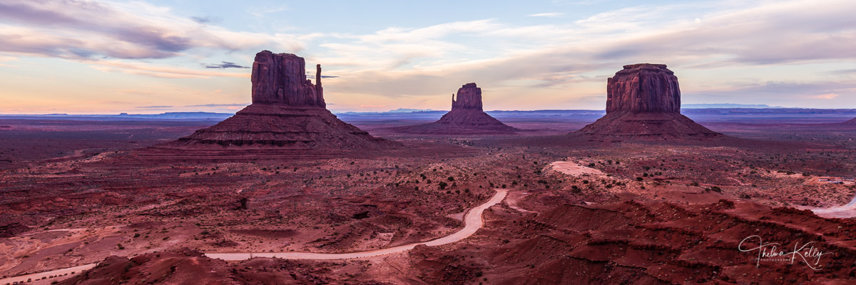 Monument Valley A panoramic view of Monument Valley in Utah