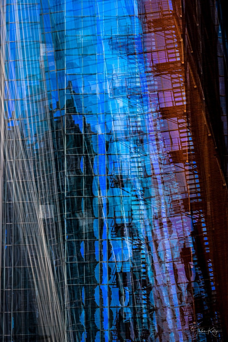 A fun take on some ordinary but colorful buildings in downtown Chicago. A series of multiple exposure images merged into one...