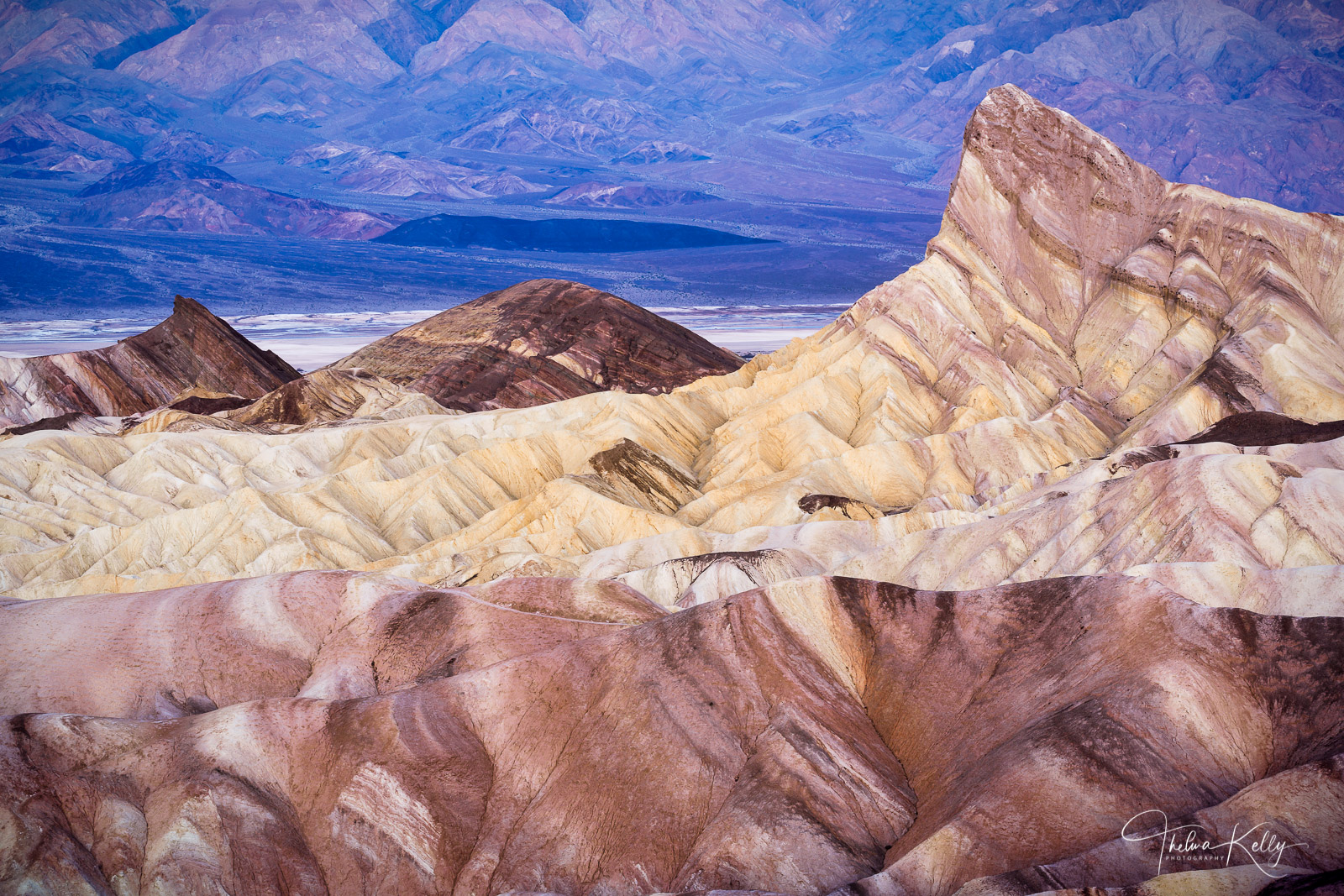 Zabriskie Point in Death Valley National Park is the perfect place to await sunrise