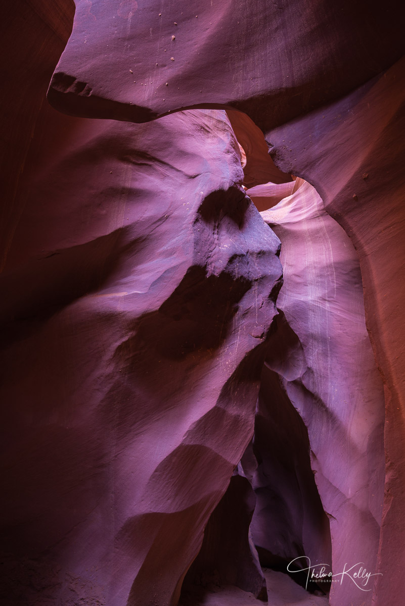 A natural formation of what looks like the profile of an Indian chief in Antelope Canyon, Arizona