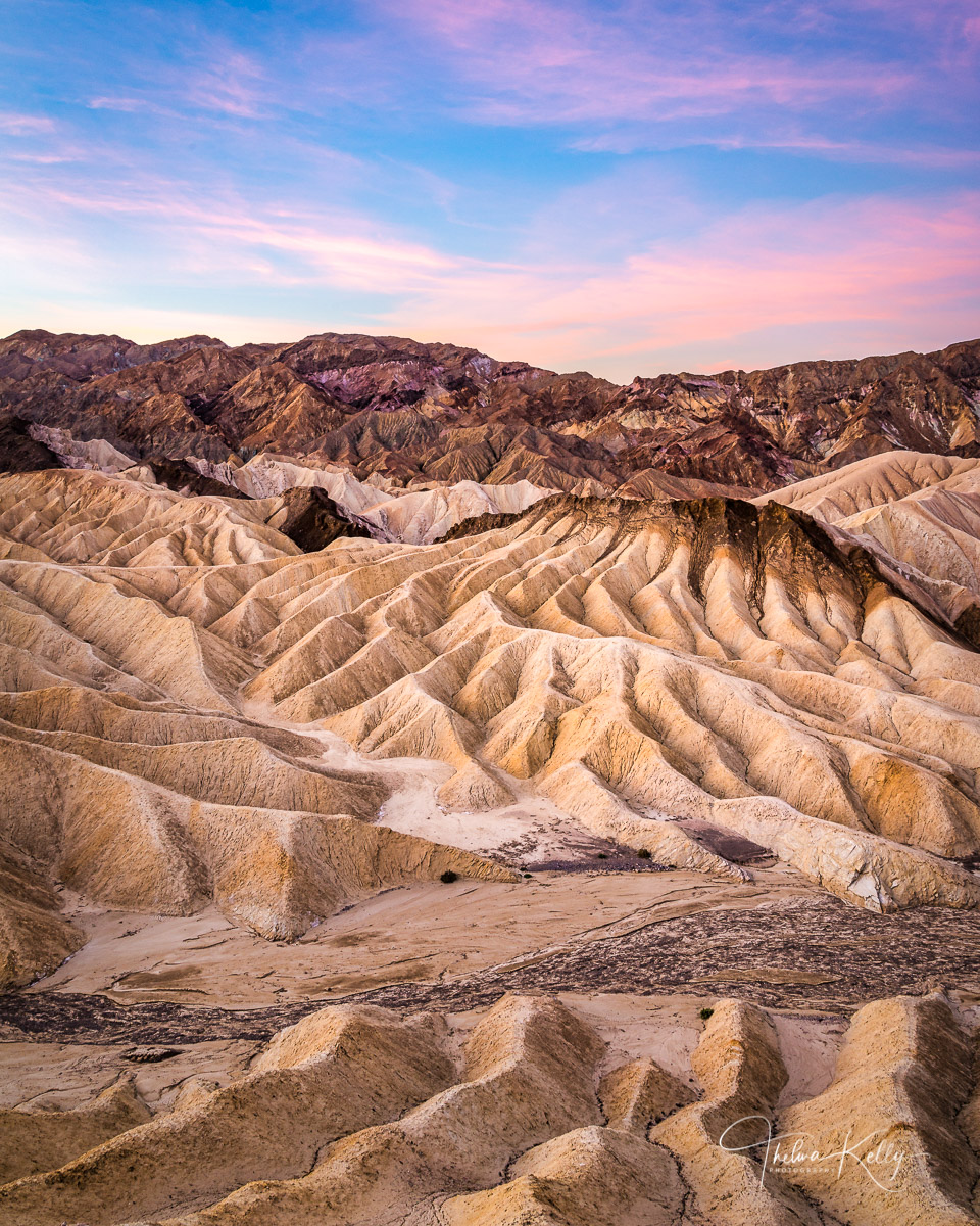 Zabriskie Point Sunset Zabriskie Point in Death Valley National Park, California at sunset